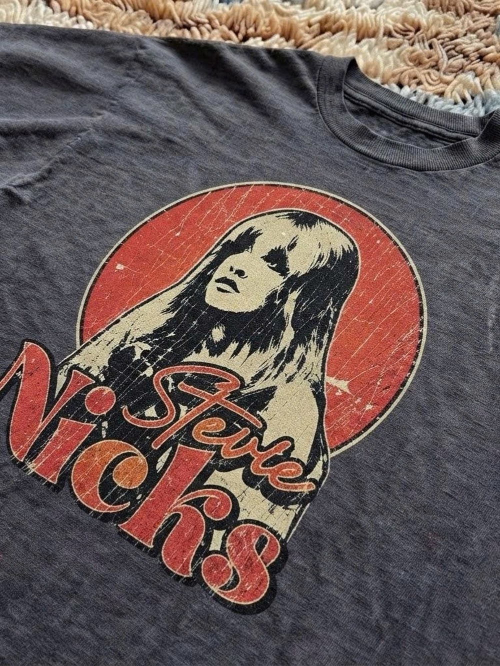 Stevie Nicks Graphic Tee - Black with Red Print - Picture 2 of 3